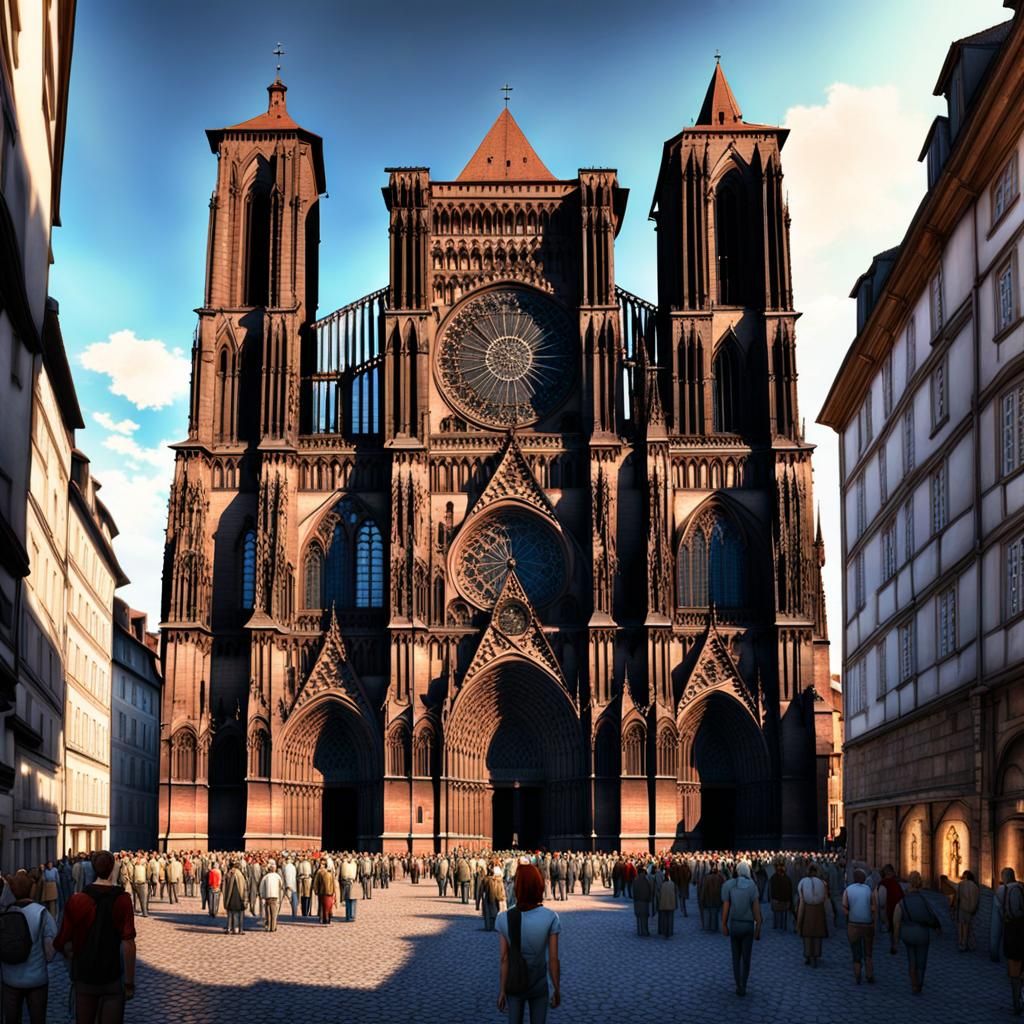 Strasbourg Cathedral in Evening Light