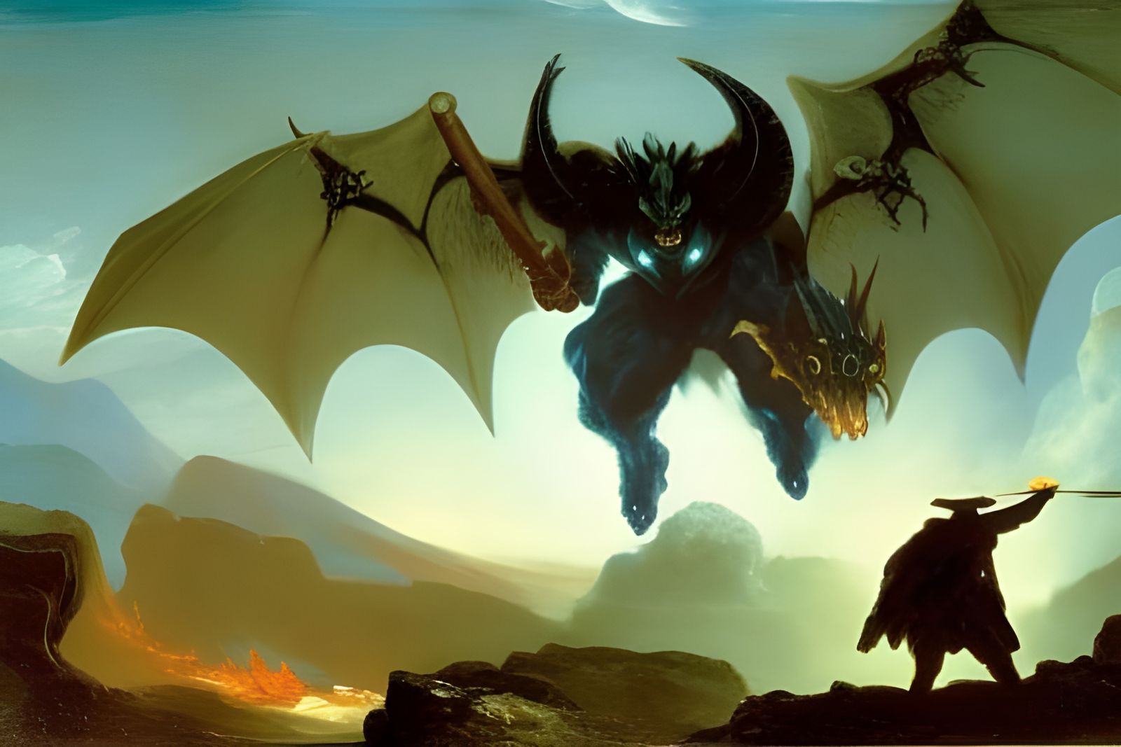 Balrog as Dark Fantasy Concept Art