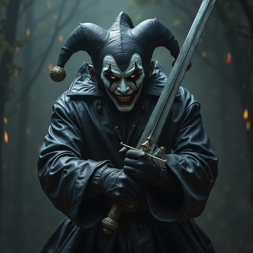 Dark Fantasy Jester, Twisted Trickster of Death