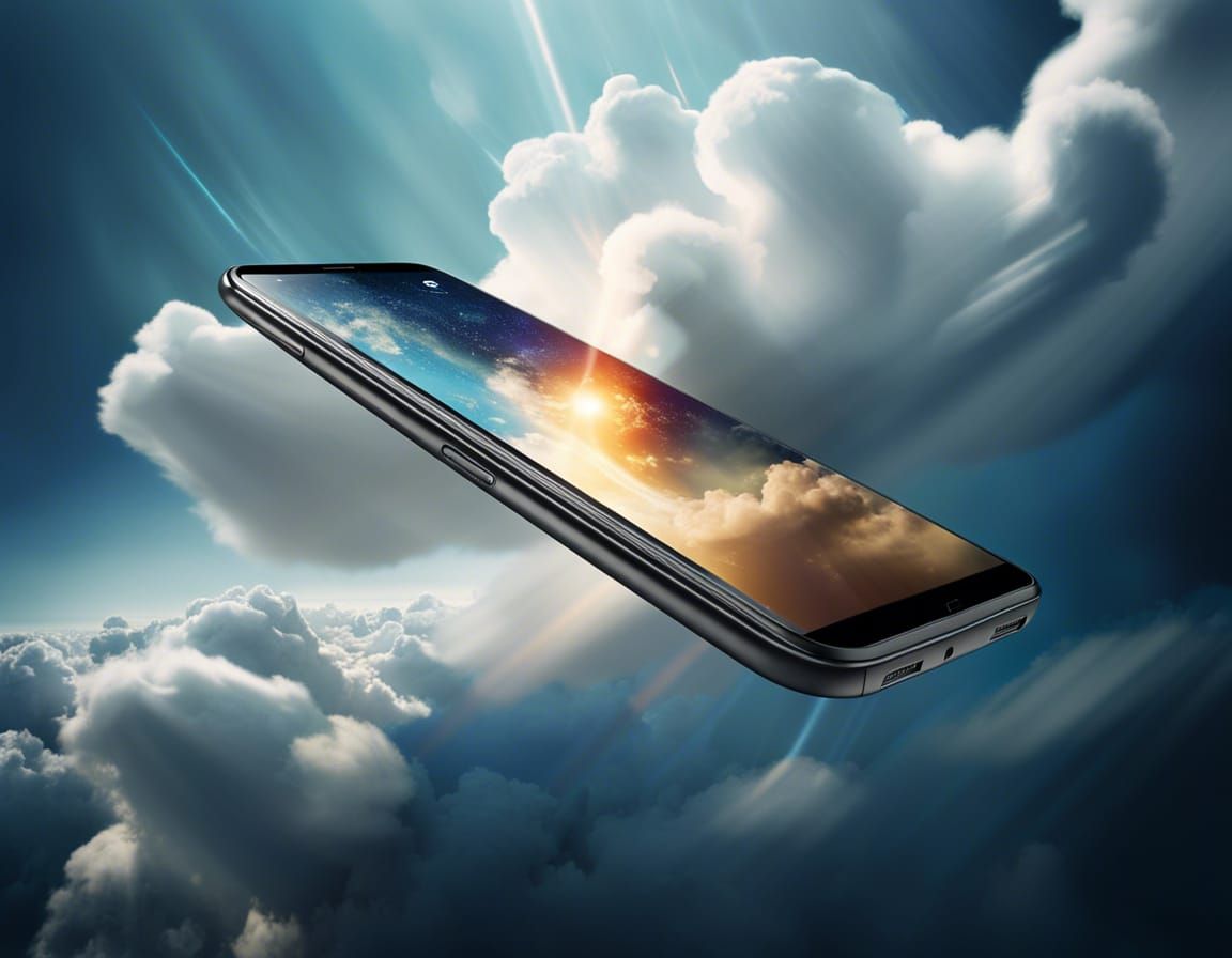 Smartphone Rocketing Through Majestic Clouds: A Vision of Co...