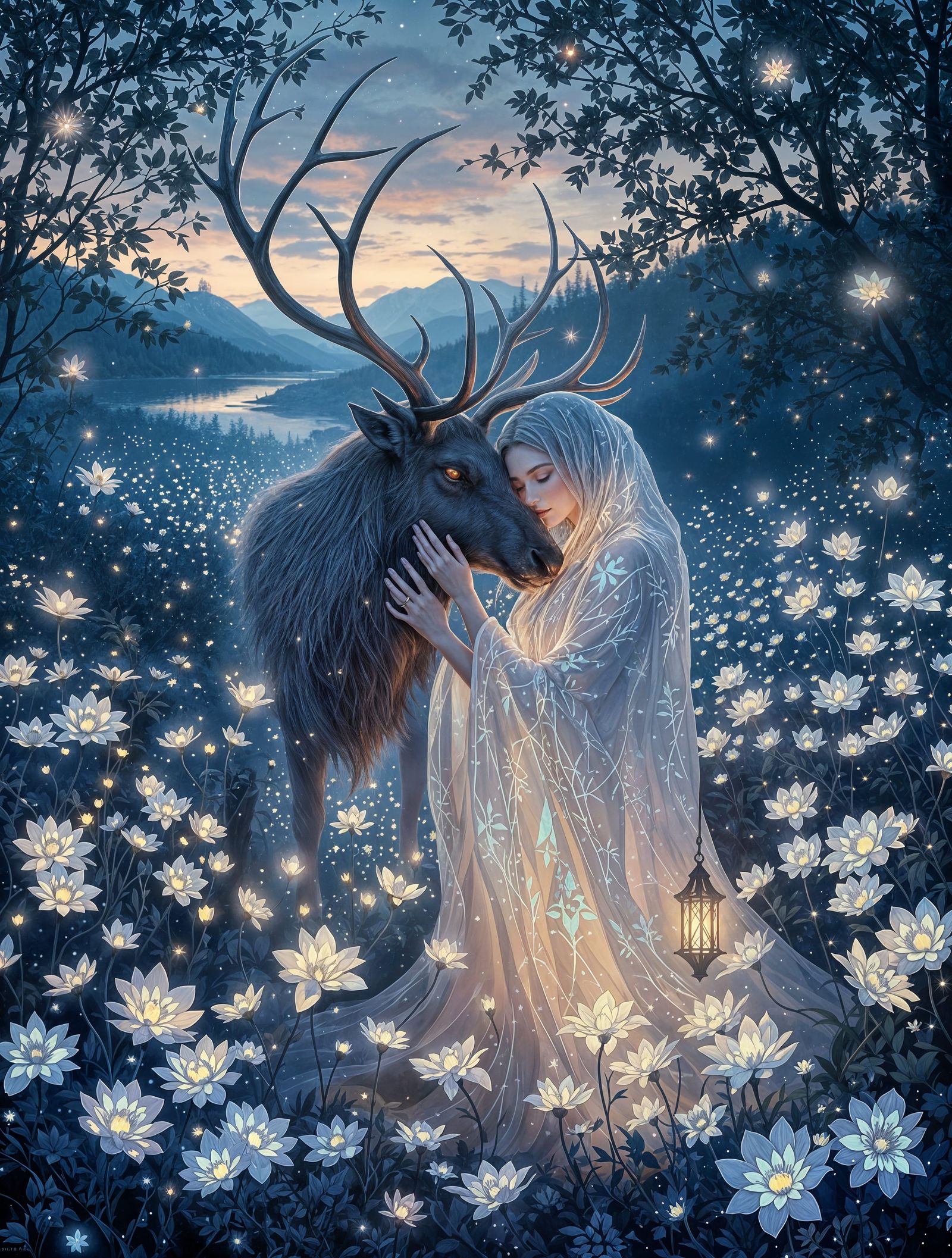 Ethereal Bond in a Mystical Norwegian Garden