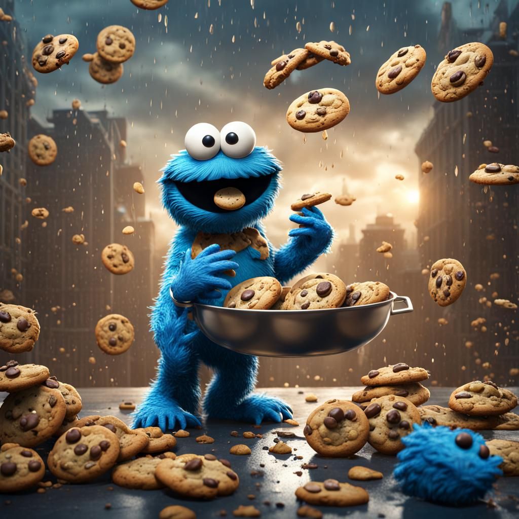 Cookie Monster's Rainy Day Cookie Feast