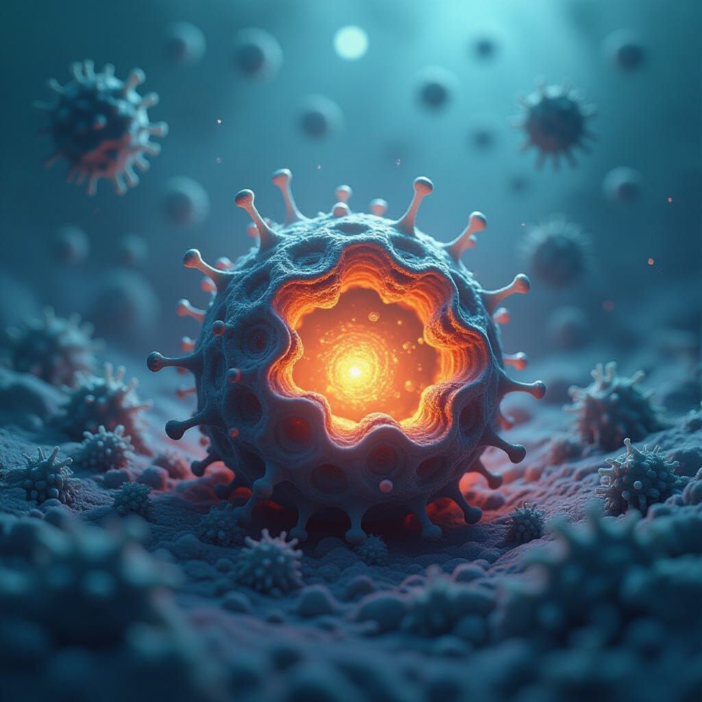 Microscopic Cellular Shrinkage in Biomechanical Style