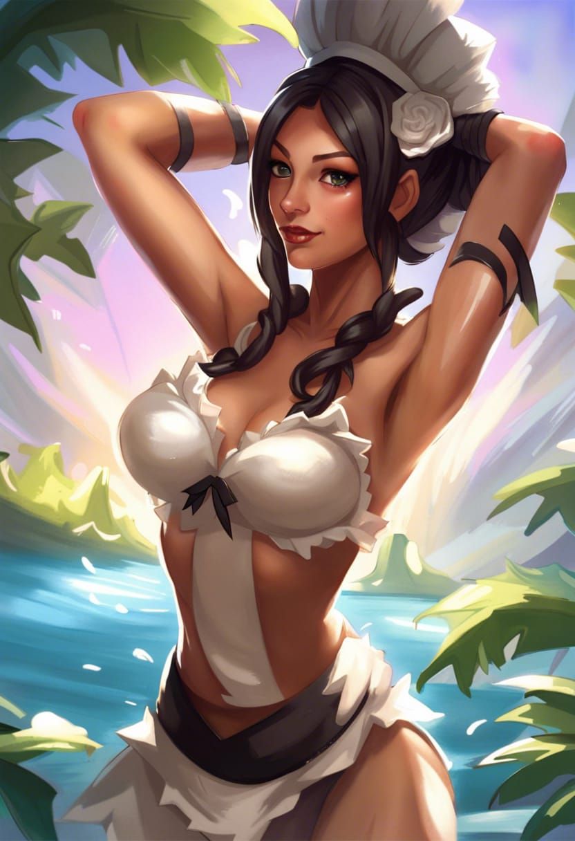 French Maid Nidalee AI Generated Image