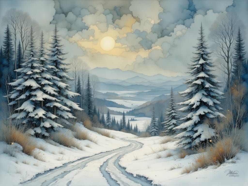 winter landscape scene