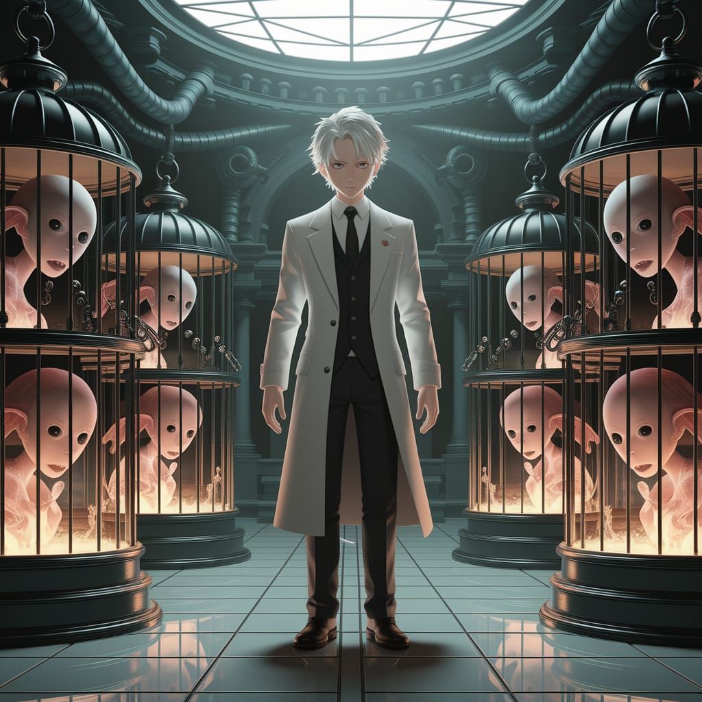 Enchanted Academy Monstrosities in 3D Anime Style