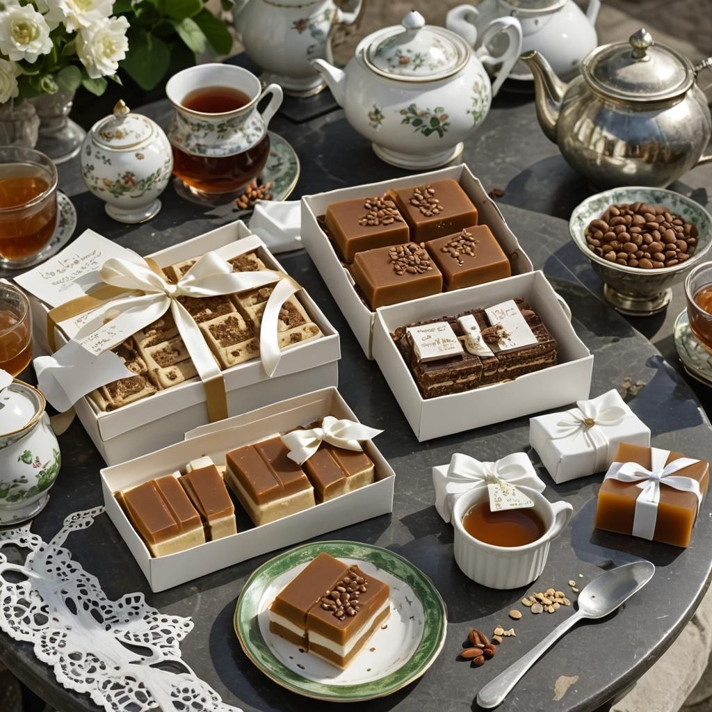 Tiramisu Soap Bars Spill from Box on Patio