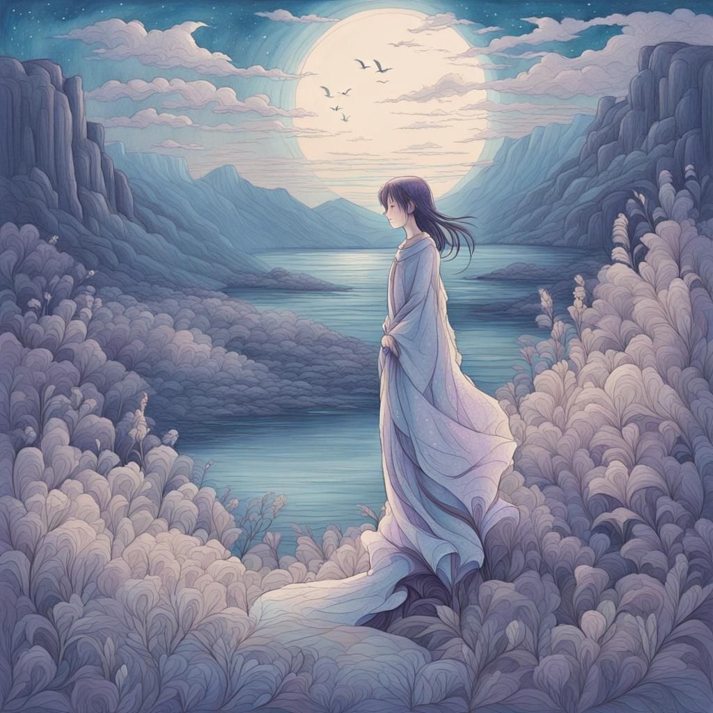 Whispers of Wonder in a Serene Anime Realm