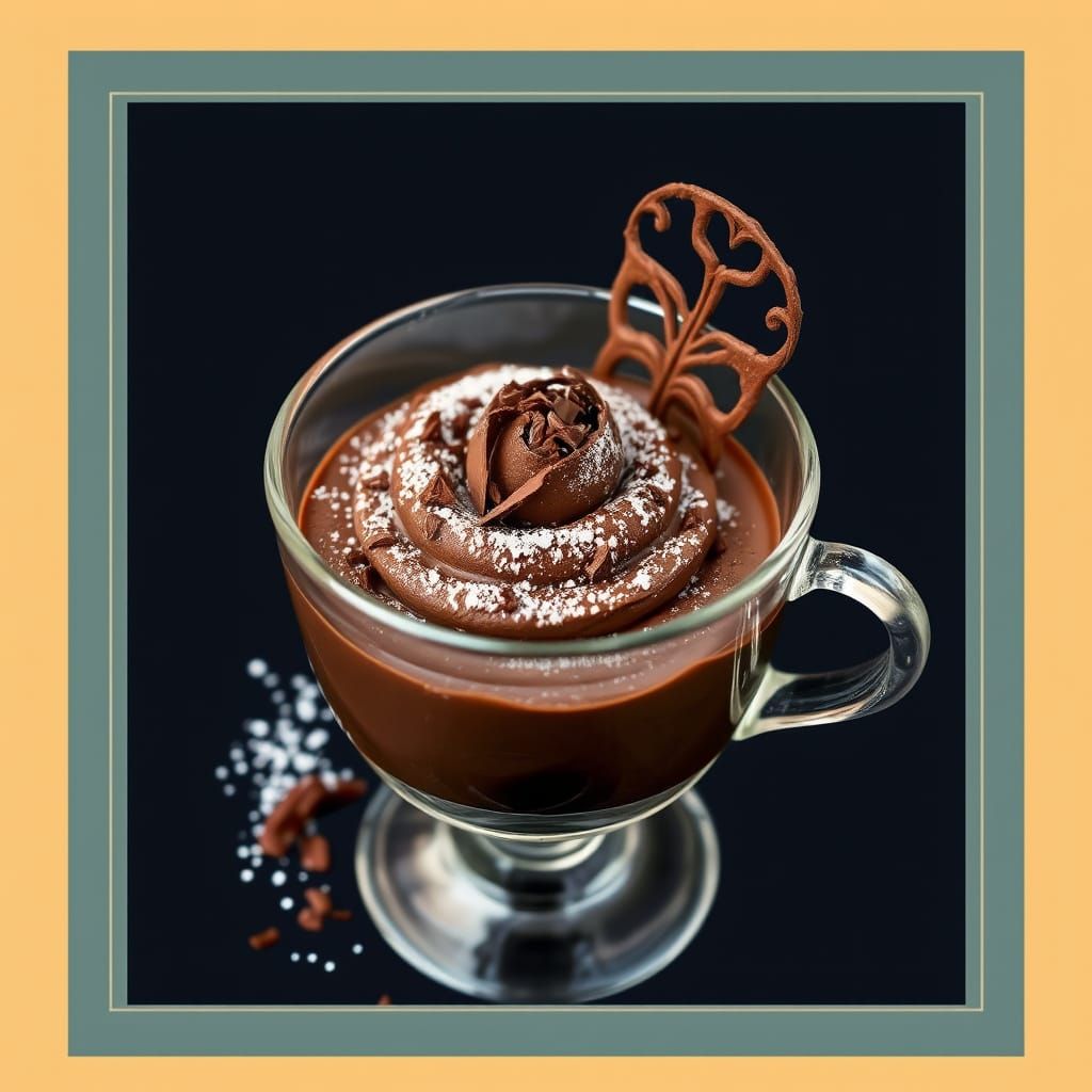 Cardamom Chocolate Mousse Dessert Inspired by Surreal Art