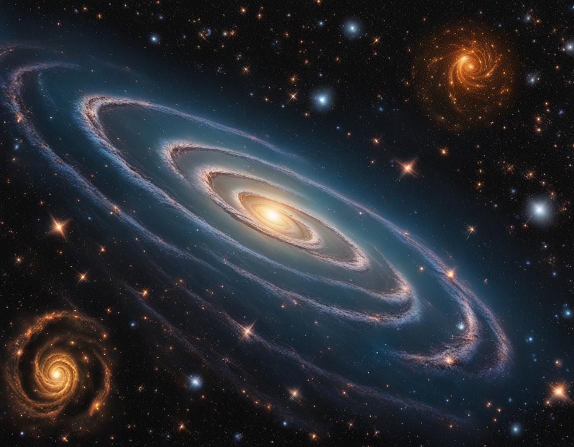 Magnificent Galaxies Swirling in Deep Space