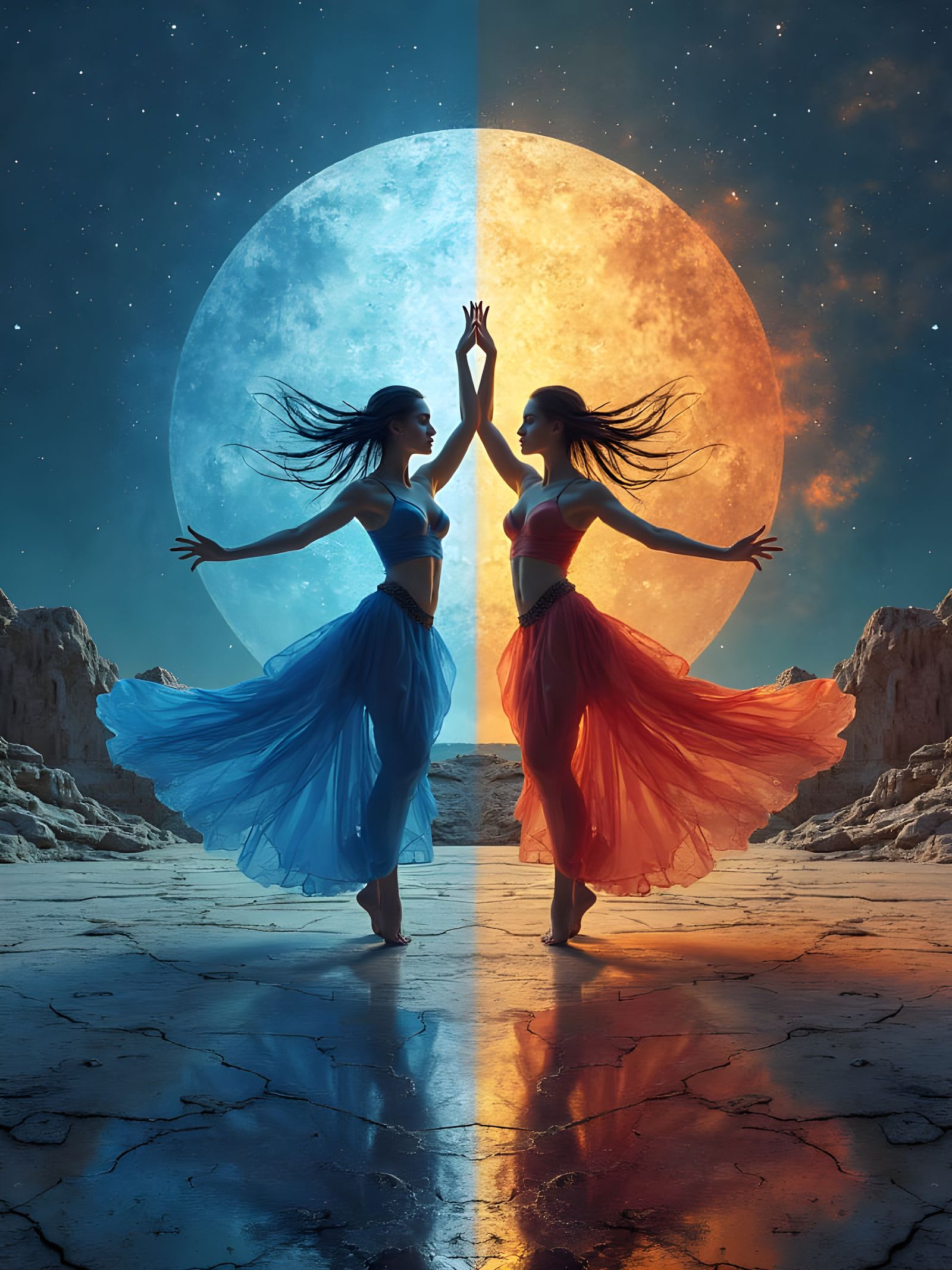 Dancing Sun&Moon Goddesses ๐๐