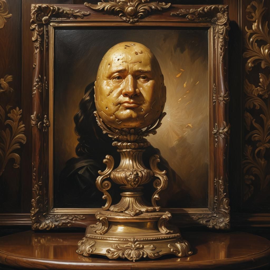 Sculpture of Napoleon as potato.