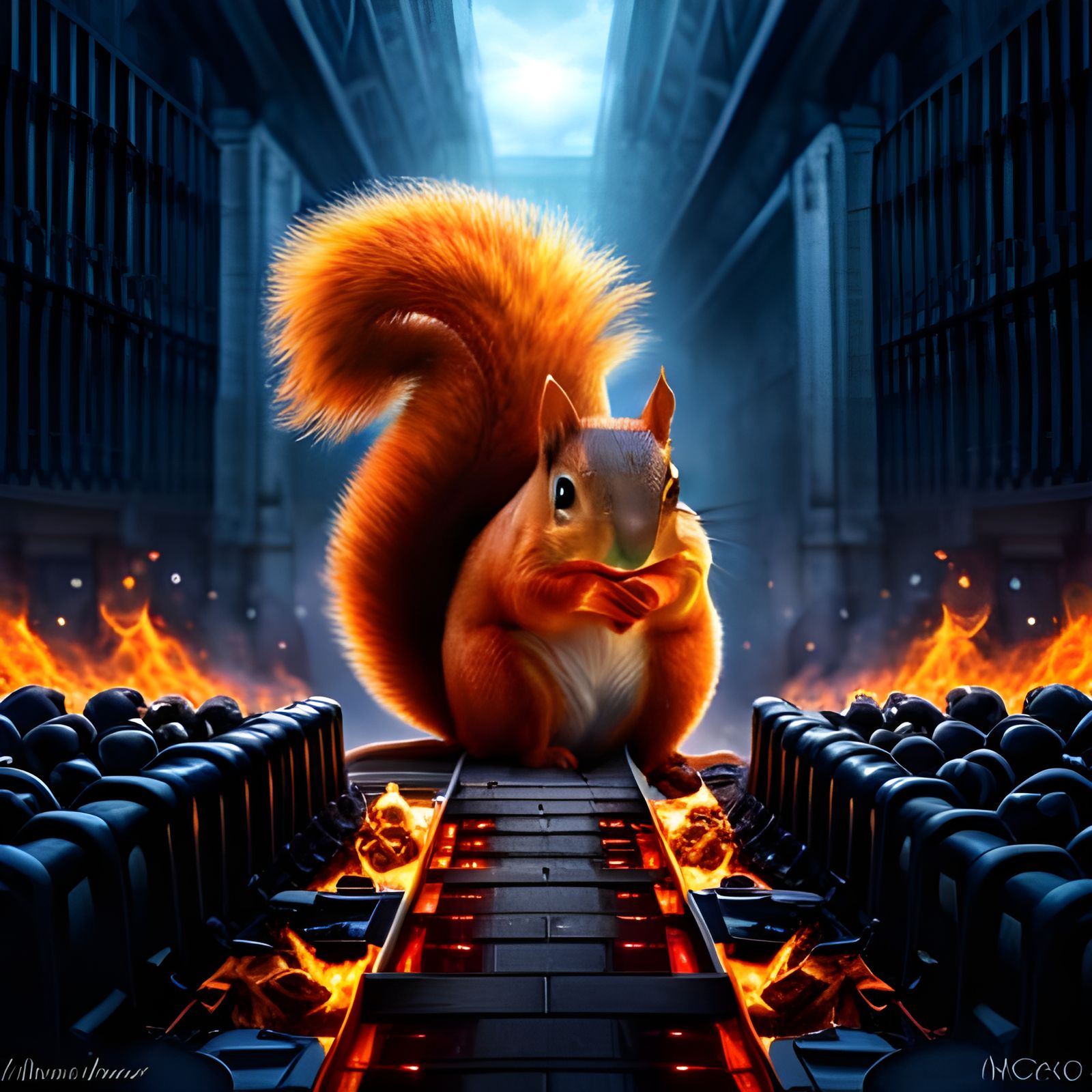 Squirrel Gatekeeper at the Entrance to Hell