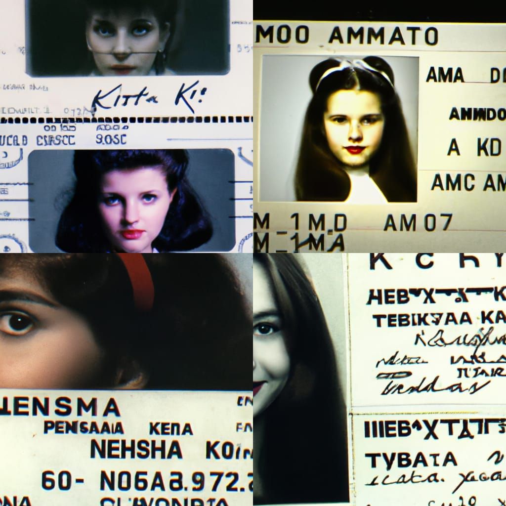 1990s Russian Film: Coquette Schoolgirl ID Card