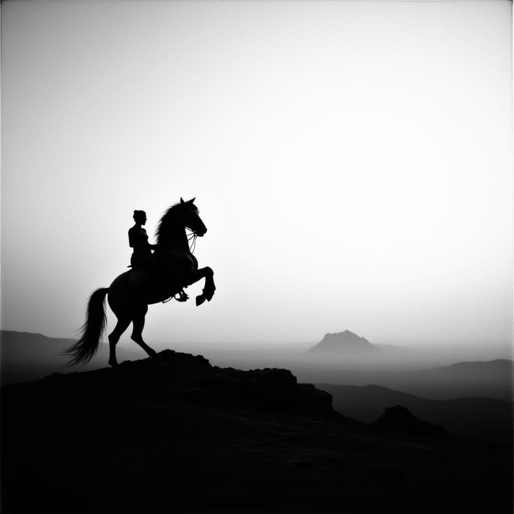 Elegant Horse in Infinite Landscape