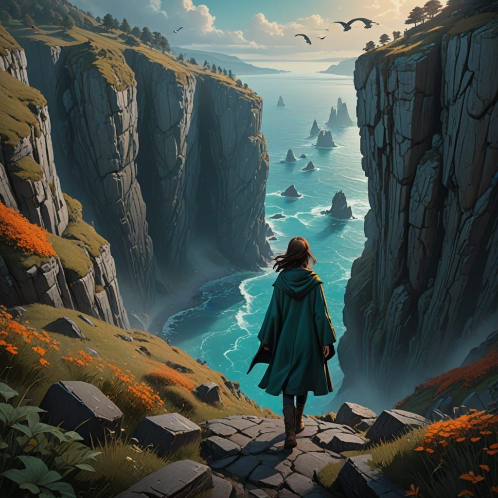 Actress Ascends Towering White Cliffs of Dover in Cyberpunk ...