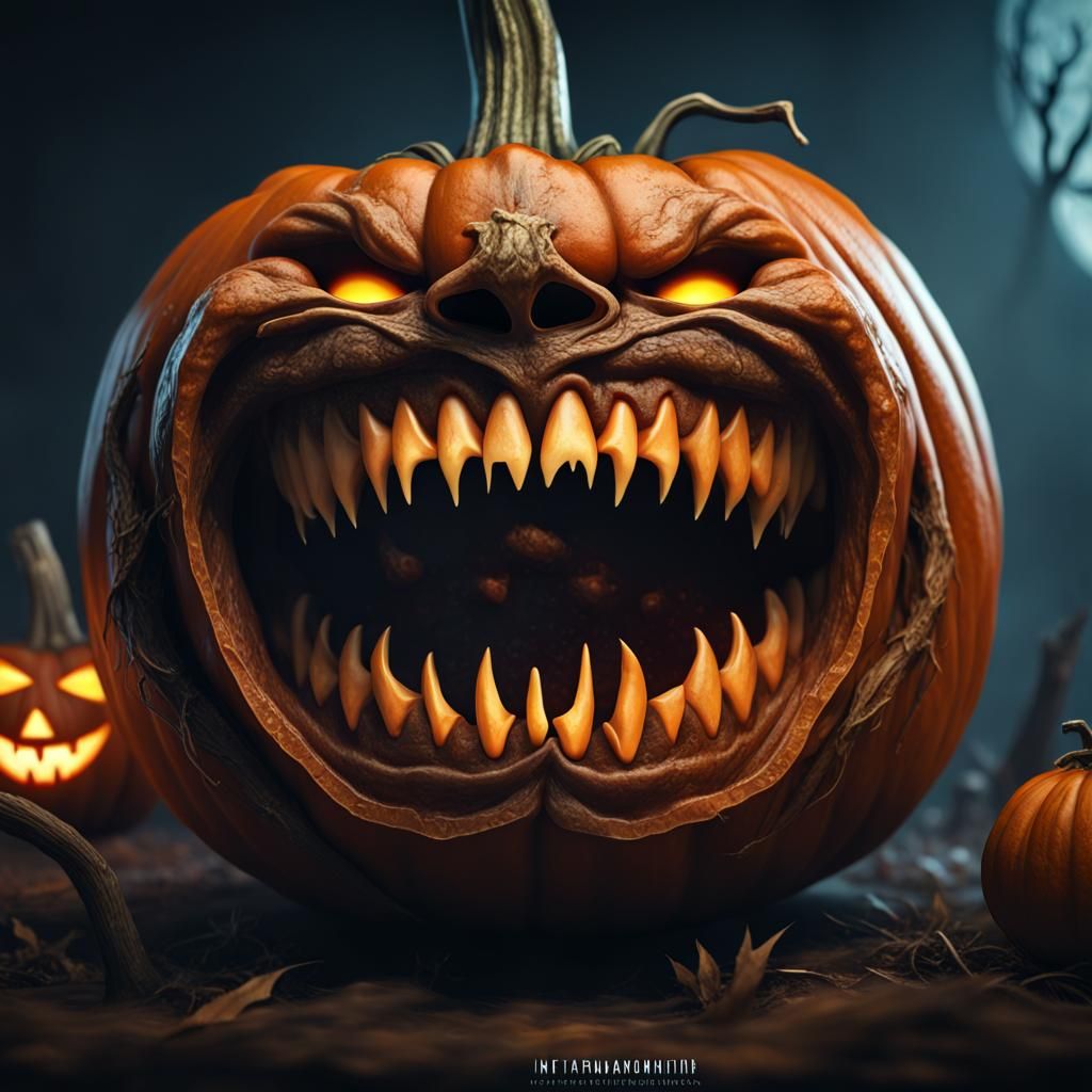 Im gonna bite you! Scary pumpkin