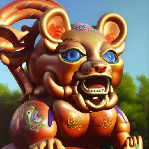 Foo Dog Guardian in Post-Modern Style