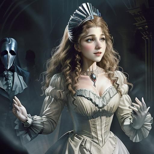 Christine Daaé and Phantom in Subterranean Labyrinth