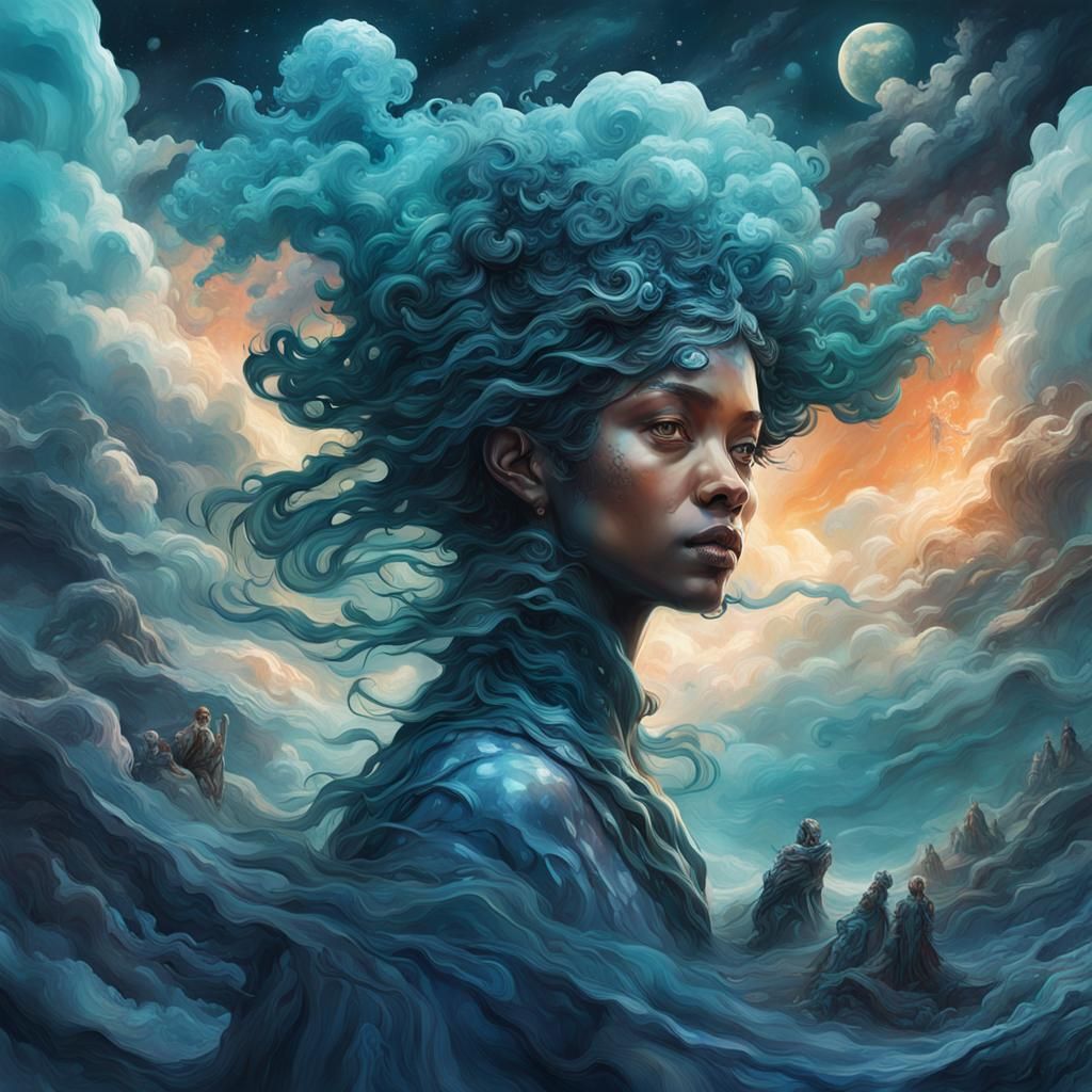 World in the Clouds: Hyper-Detailed Photo Illustration