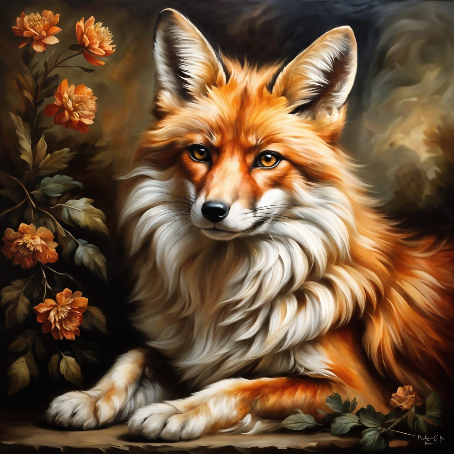 Rembrandt Style Fox