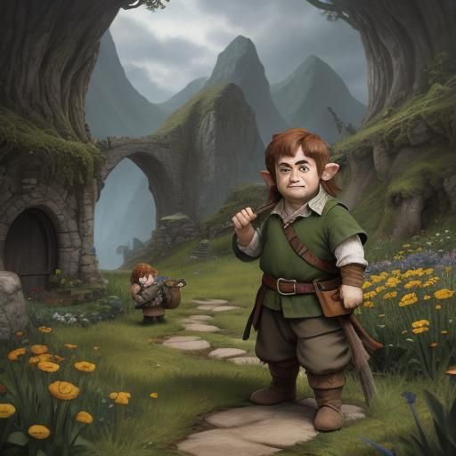Halfling Hobbit AI Image