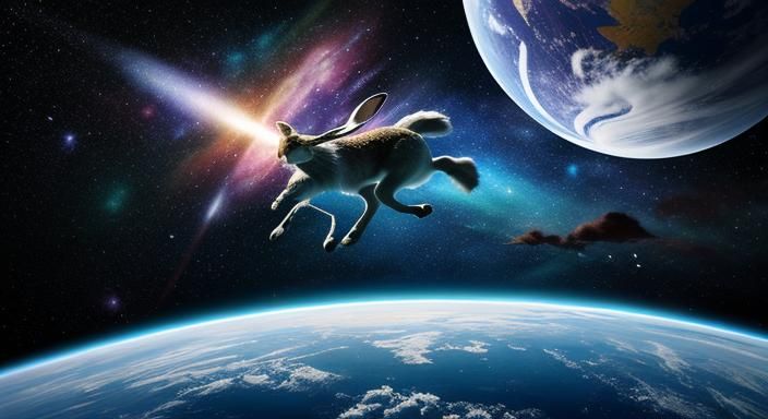 Giant Hare in Space, Ukiyo-e Unreal Engine