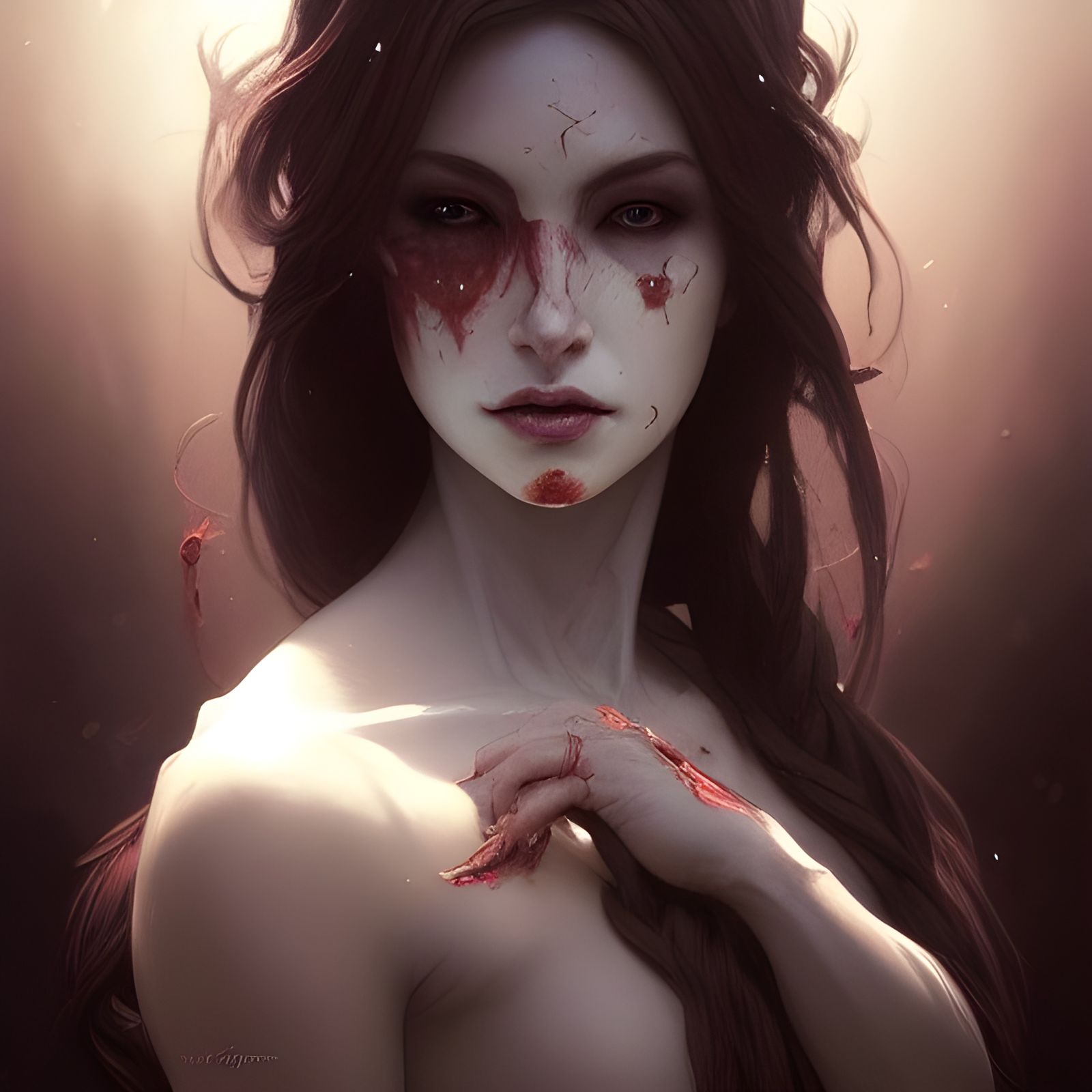 Stunning Death Goddess Portrait in Hyperdetailed Style