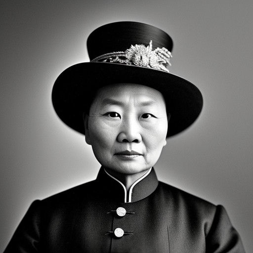 Historical Portrait of Madame Chiang Kai-Shek in Hyperrealis...