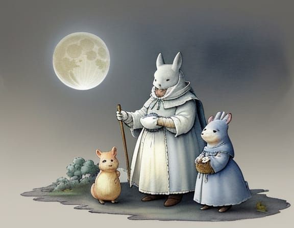 Kobold Acolyte Illustration in Beatrix Potter Style