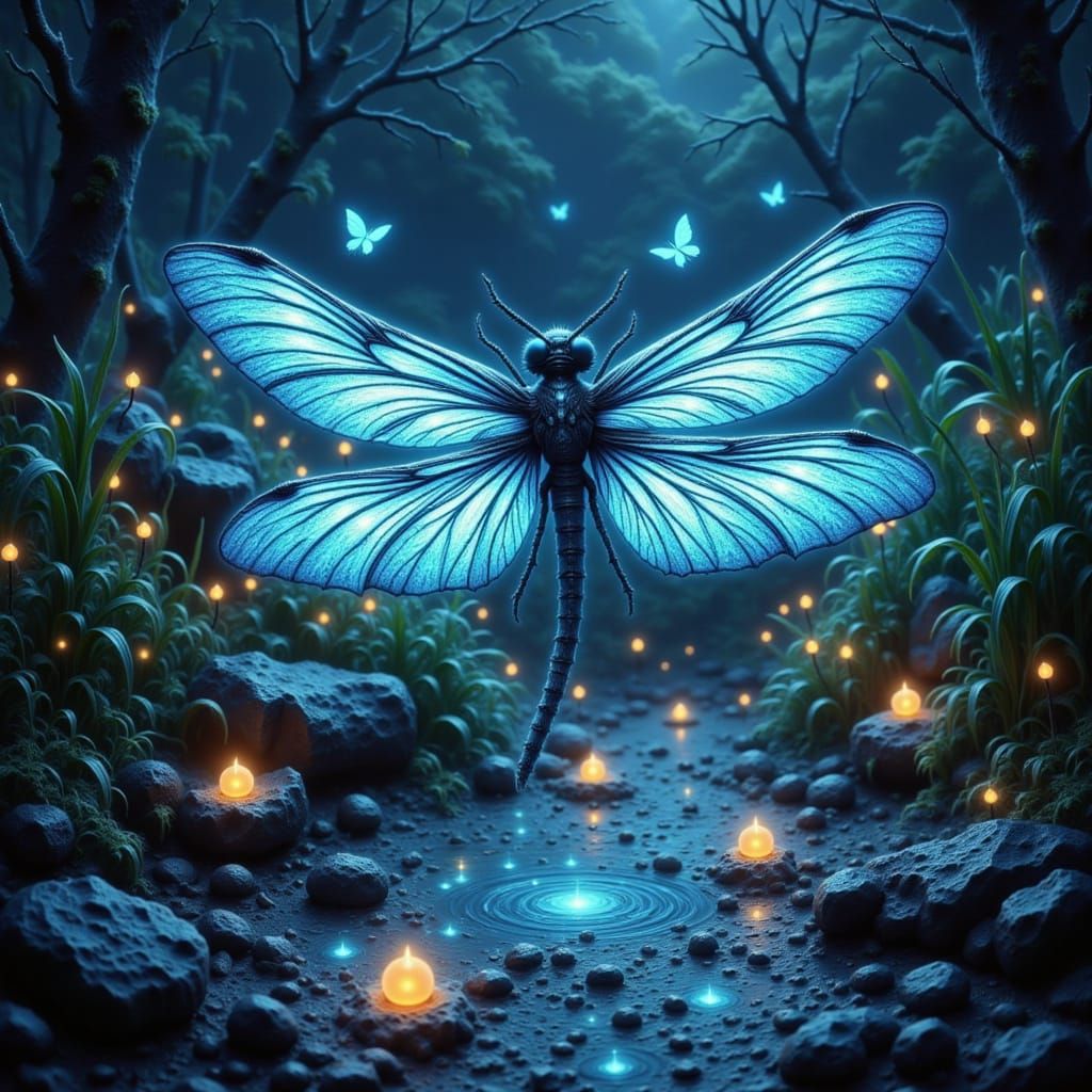 <lora:-Darken-:1.0> <lora:Dr Elara Vexmoor:1.0> gingham print Magical Dragonfly: "An ethereal dragonfly with shimmering ...