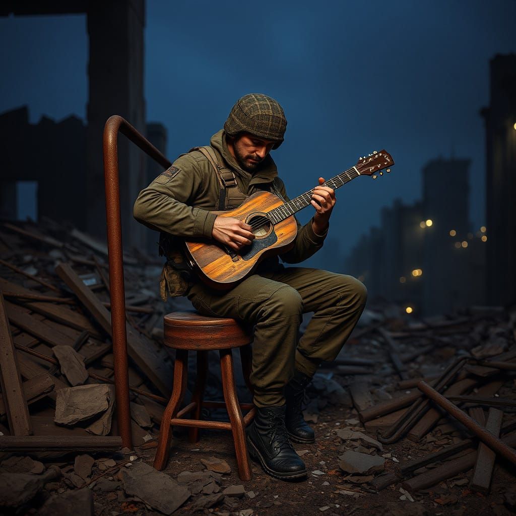 A Weary Russian Soldier's Lament in Desolate Bakhmut