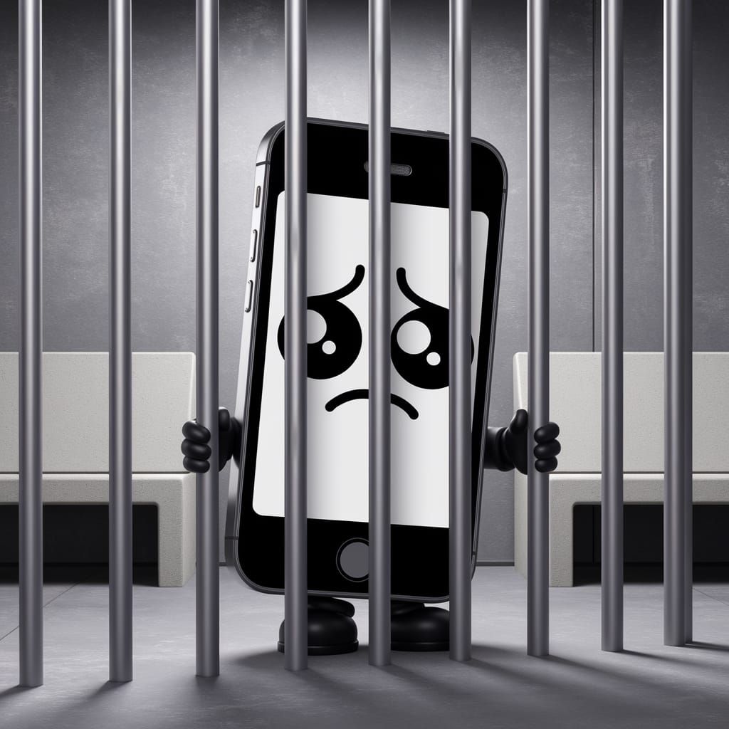 Chibi iPhone in Prison, a Heartbreaking Story of Confinement