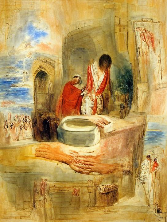 pontius pilate washing hands by Joseph Mallord William Turner
