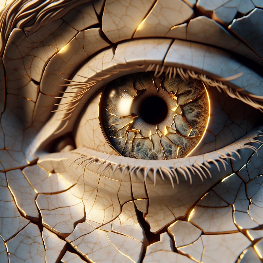 Kintsugi Eye: Golden Repair of Shattered Pottery