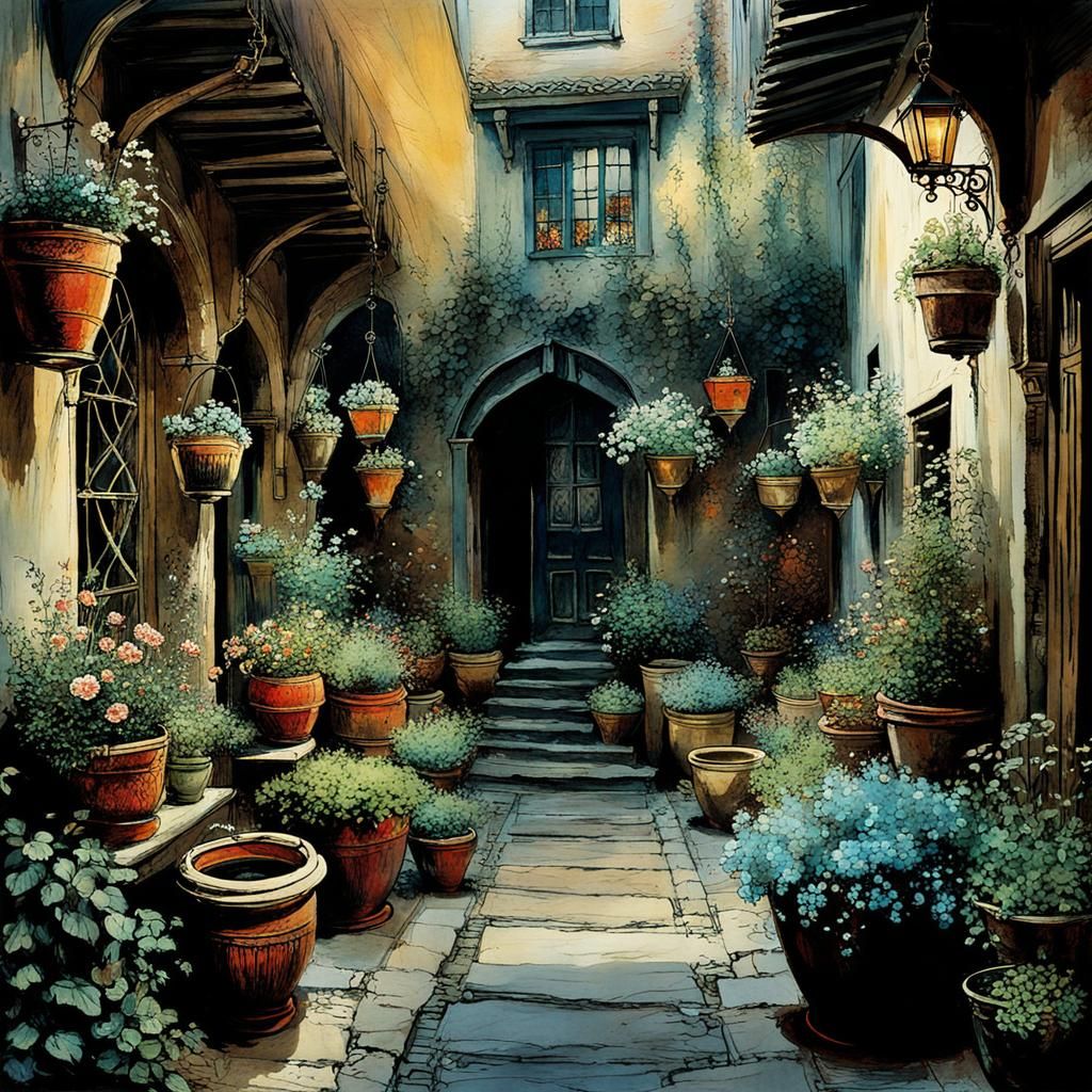 Arabic Courtyard Garden in Entangled Style