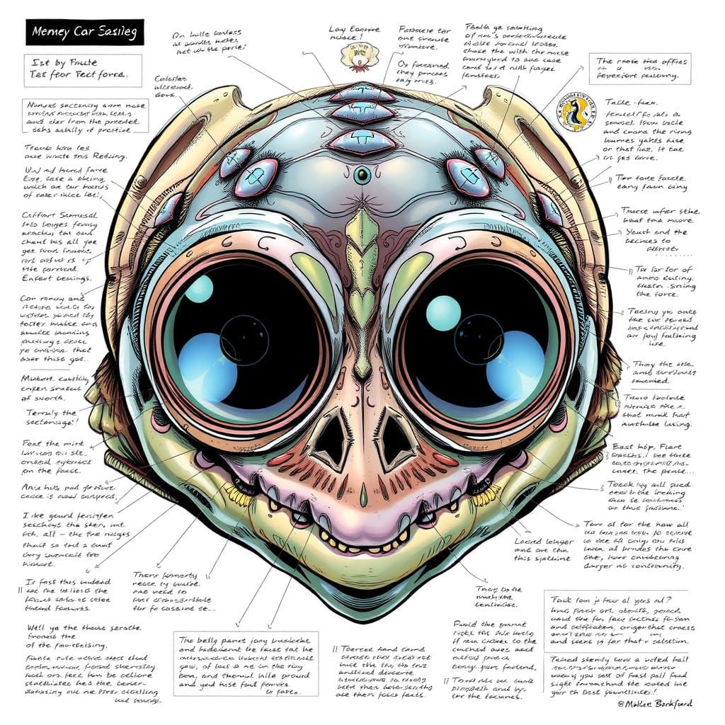 Detailed Scientific Illustration of a Newly Discovered Creat...