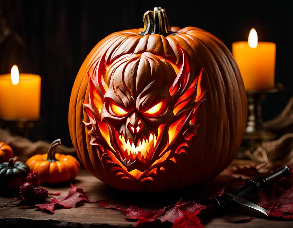 Pumpkin Carving of Shaltear Bloodfallen