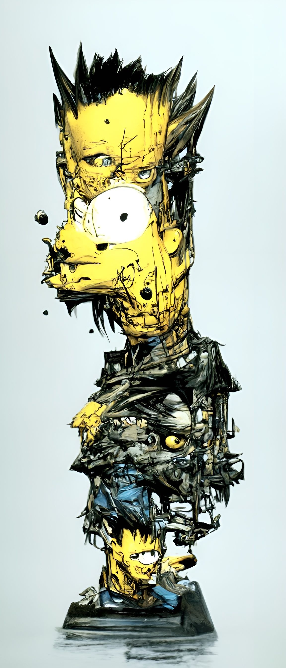Bart Simpson in Mixed Artistic Styles
