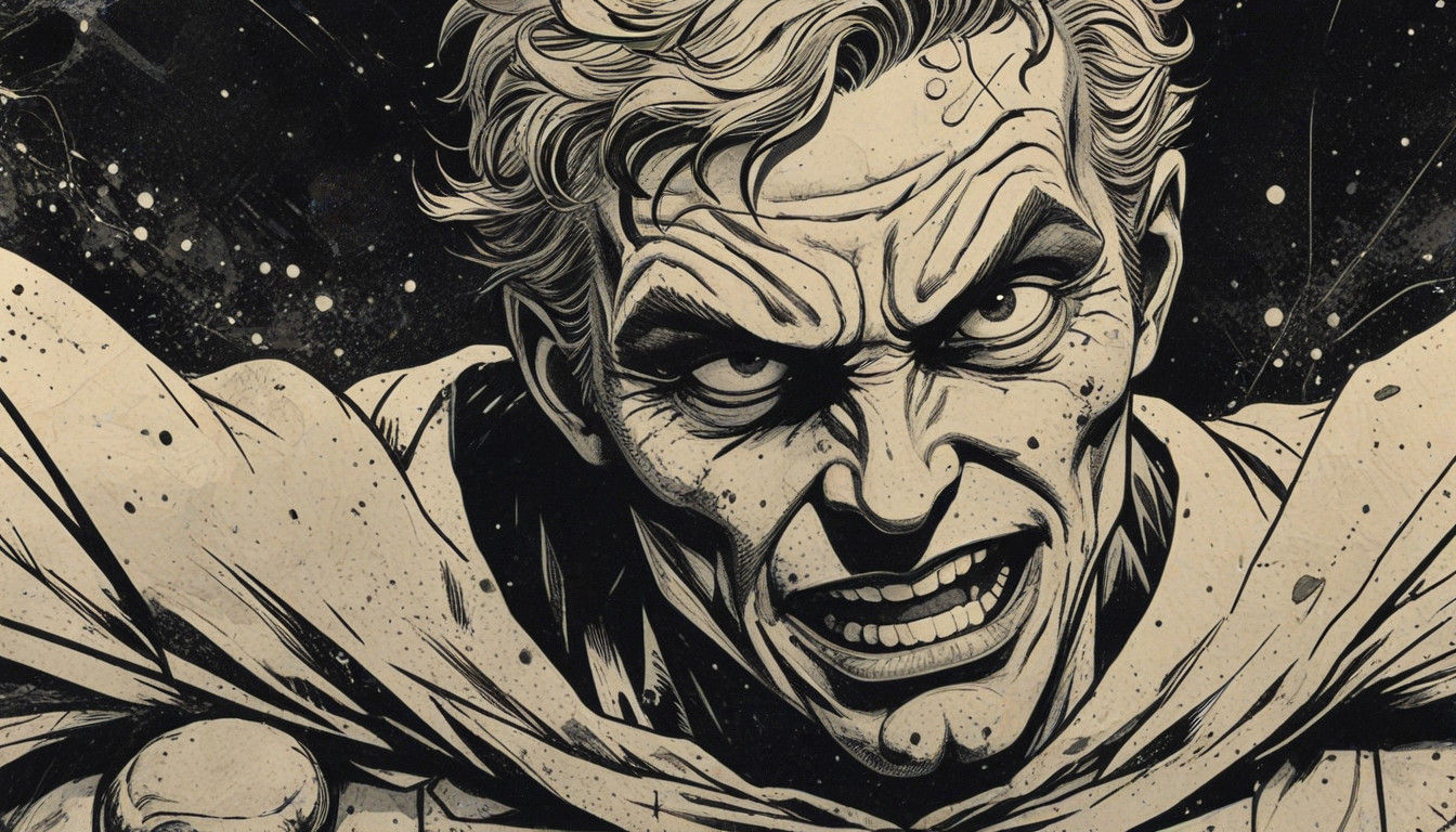 Retro Comic Book Art in Grungy 1970s Style