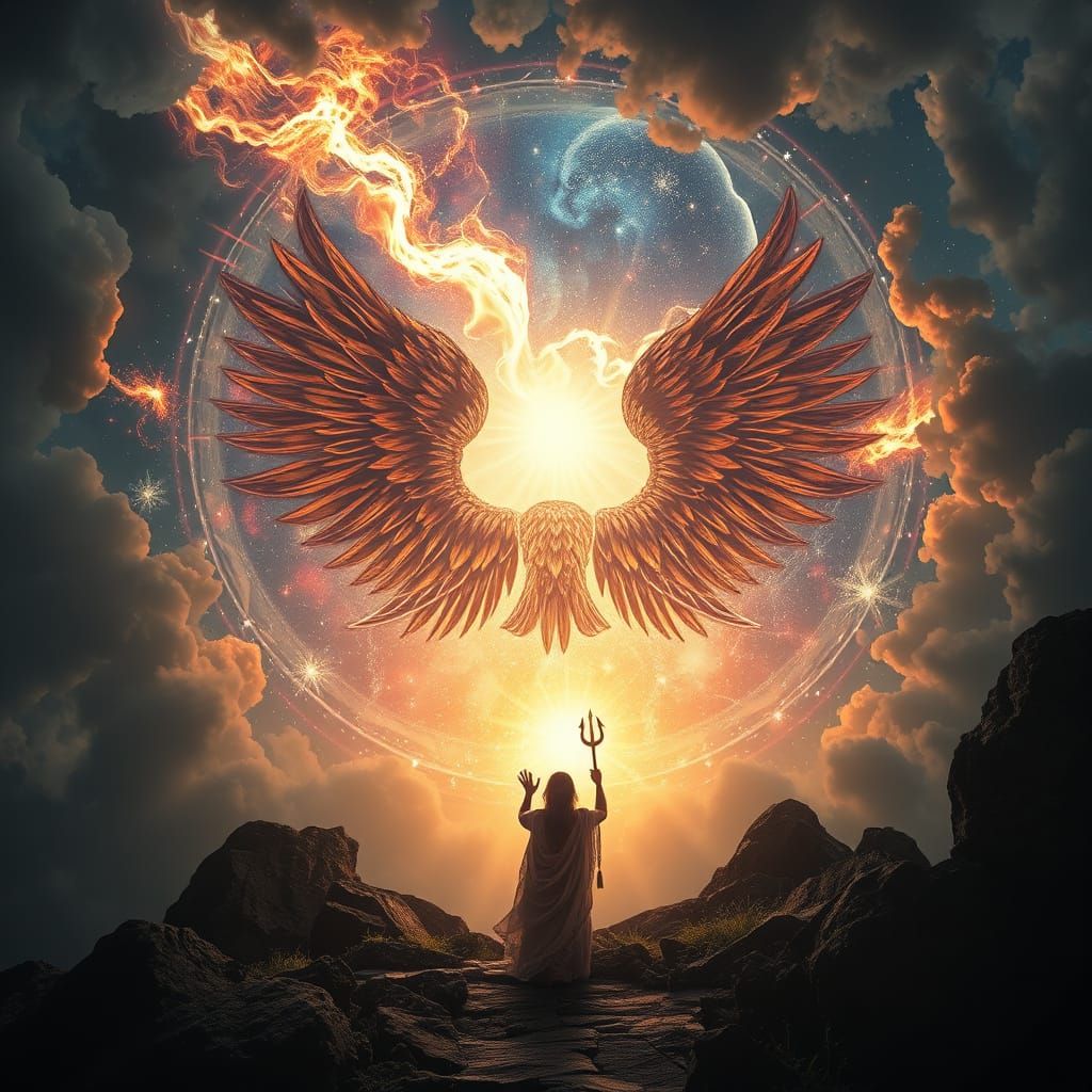 Ancient Gods Emerge in Ethereal Heavenly Display