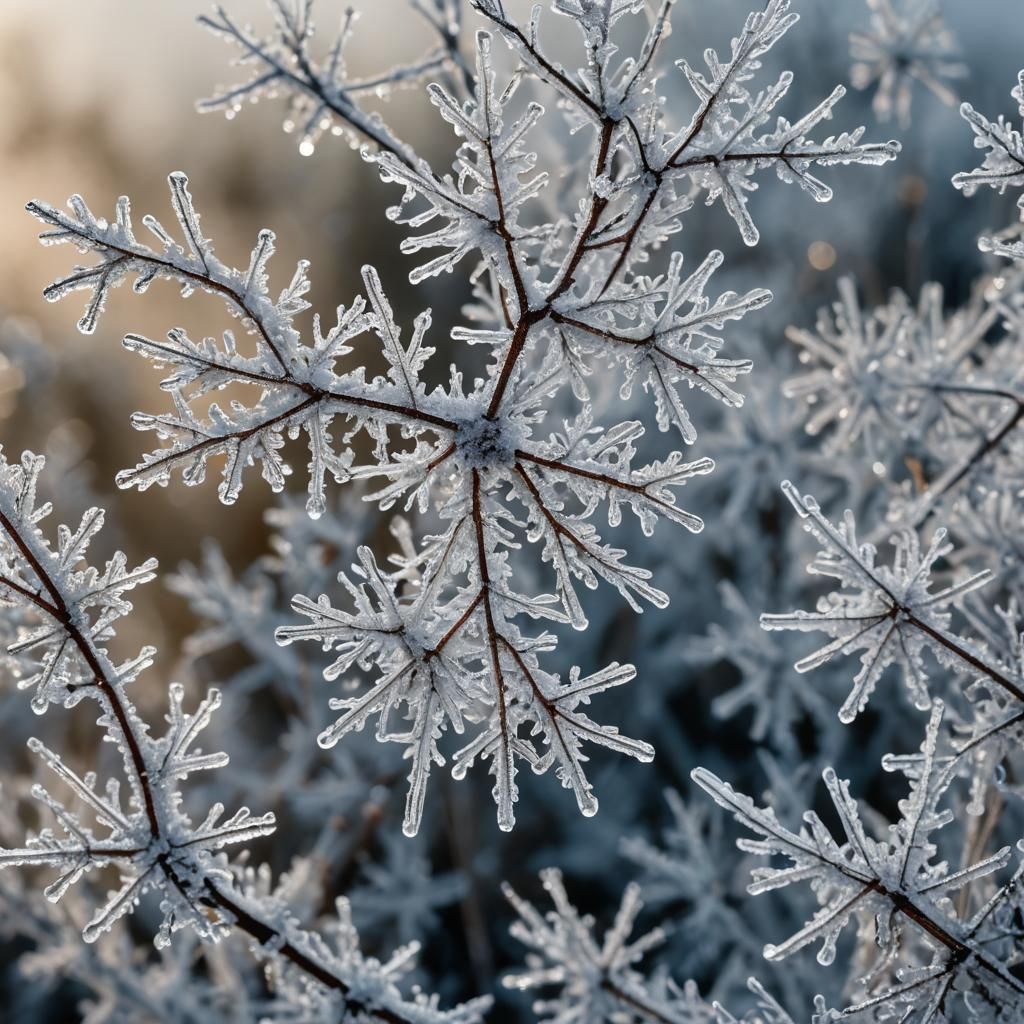 Macro Photograph of a Single Perfect Snowflake