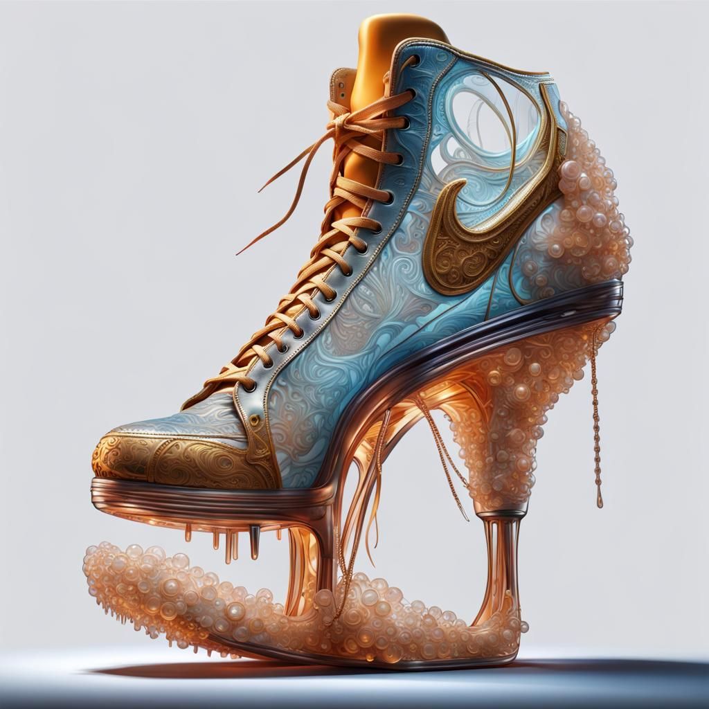 Jellyfish Nike Sneaker in Solarpunk Style