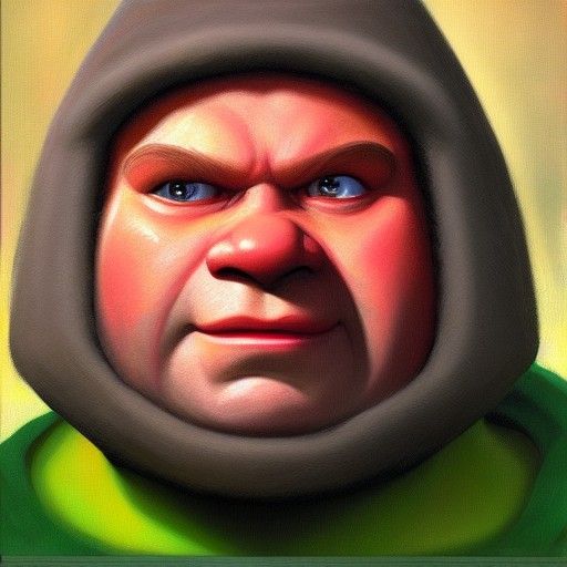 Shrek as Oil Painting by James Gurney