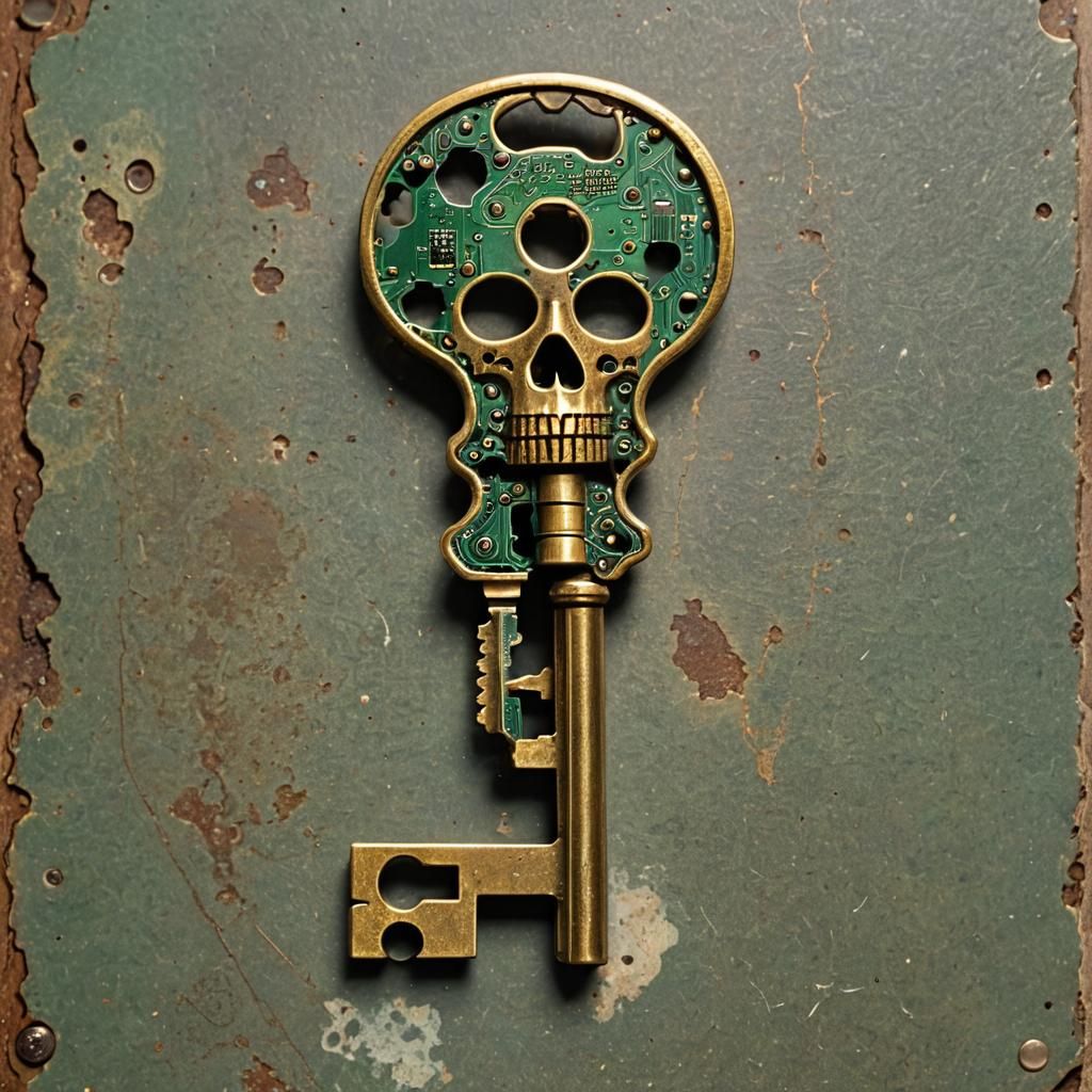 Mysterious Cyberpunk Skeleton Key