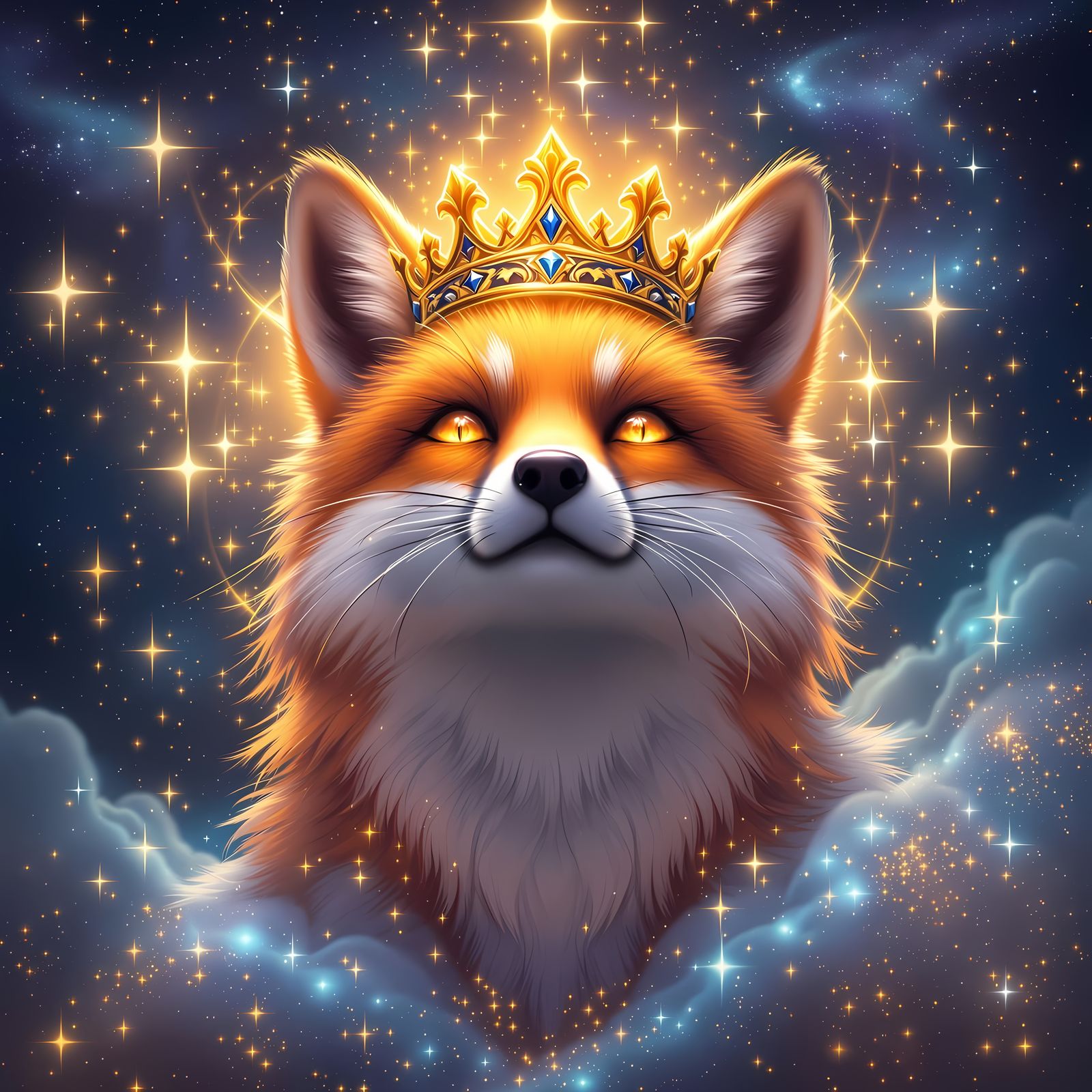 Ethereal Fox King Ascends to Celestial Throne