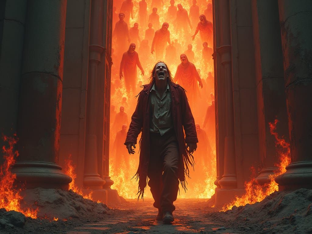 Gates of Hell: A Dark Fantasy Scene