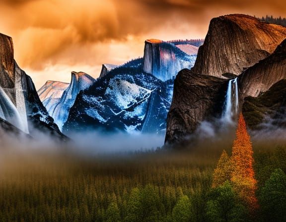 Yosemite Rainbow: Photorealistic Landscape in 4K
