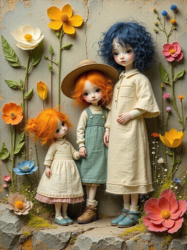 Whimsical Felted Animals in Storybook Style