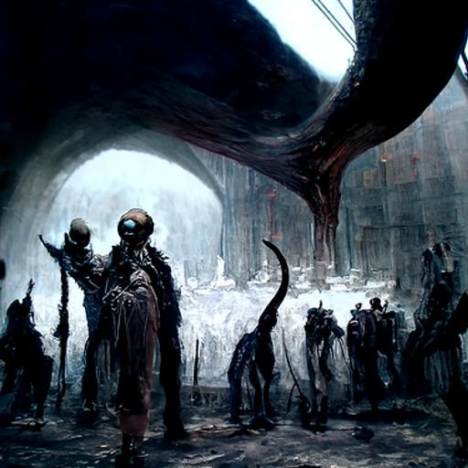 Nightmare Choir in Dark Surreal Style